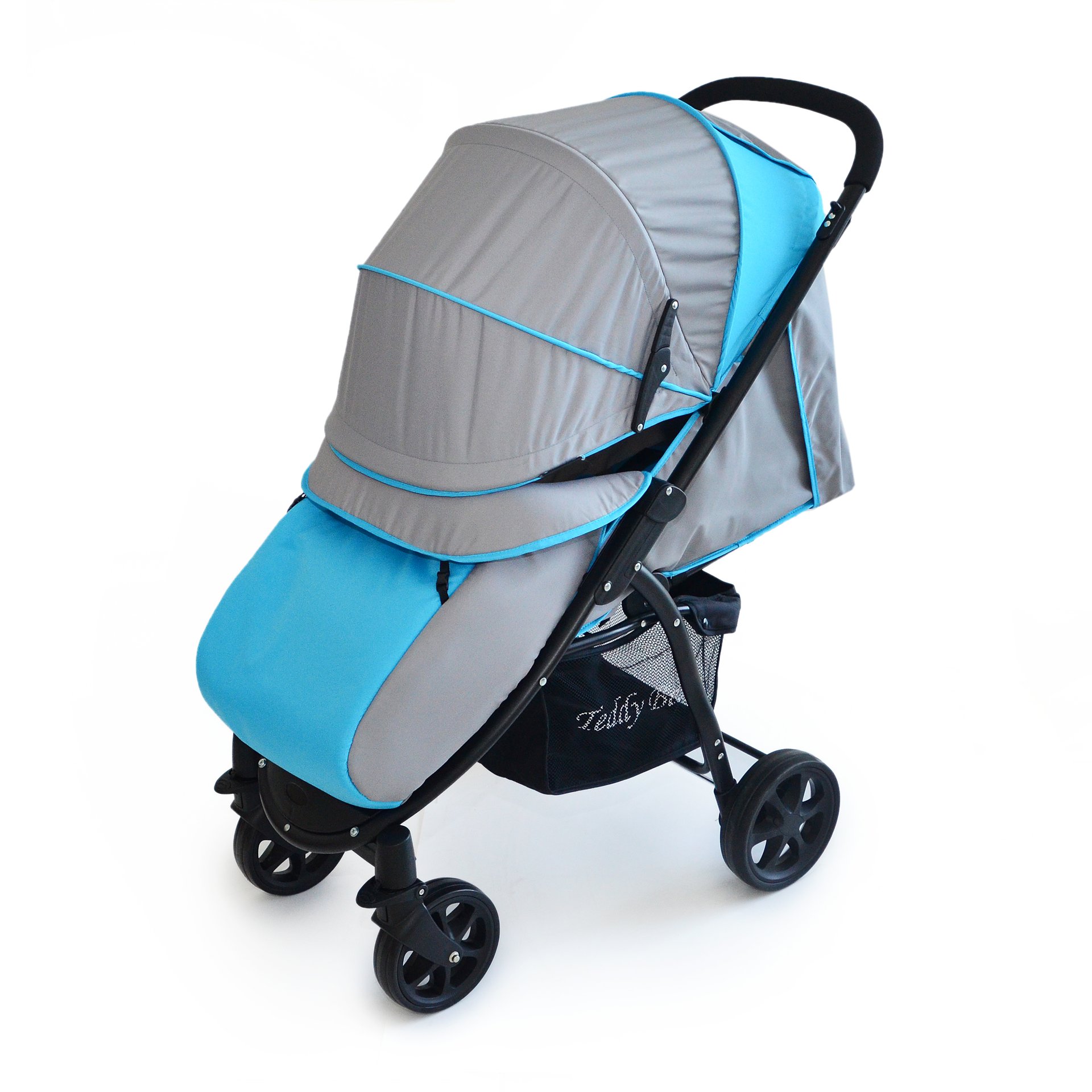 Детская демисезонная прогулочная коляска "Teddy Bear"SL460 NEW Серо-синяя