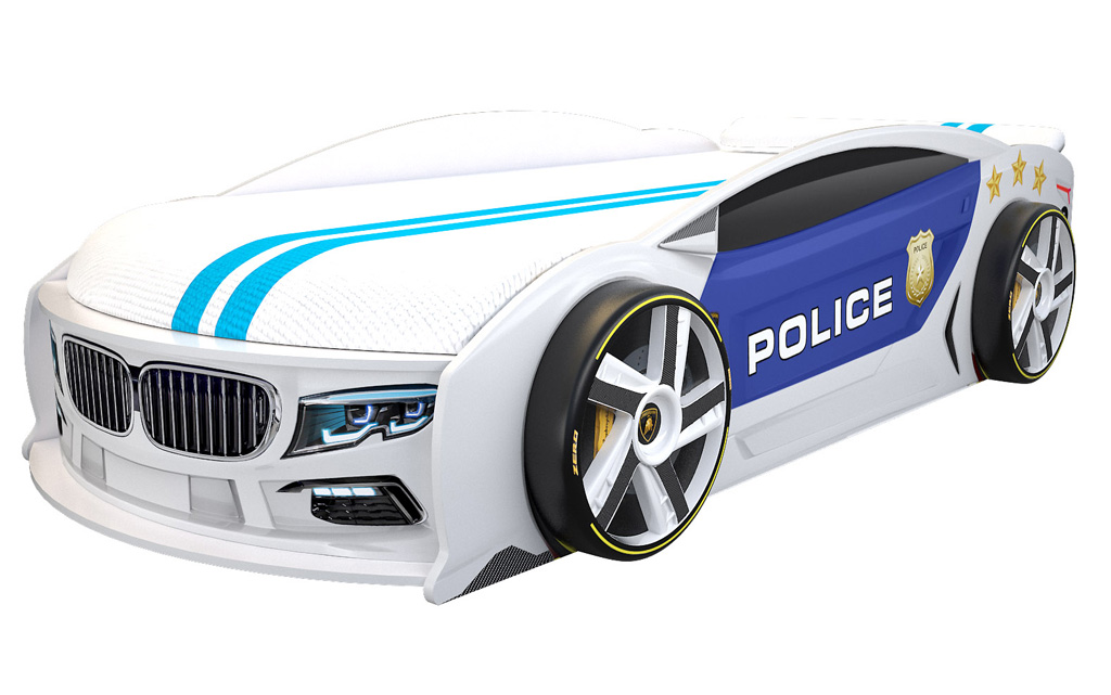 Кровать-машина детская "Манго" Полиция 2