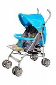 Детская коляска-трость "Мишутка" SL 106, цвет-голубой с рисунком
